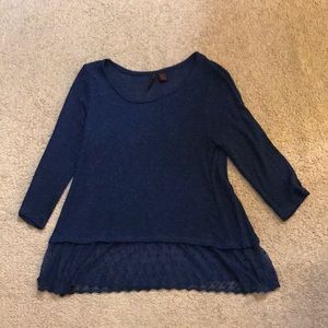 Thin blue sweater